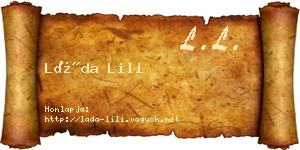 Láda Lili névjegykártya