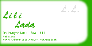 lili lada business card